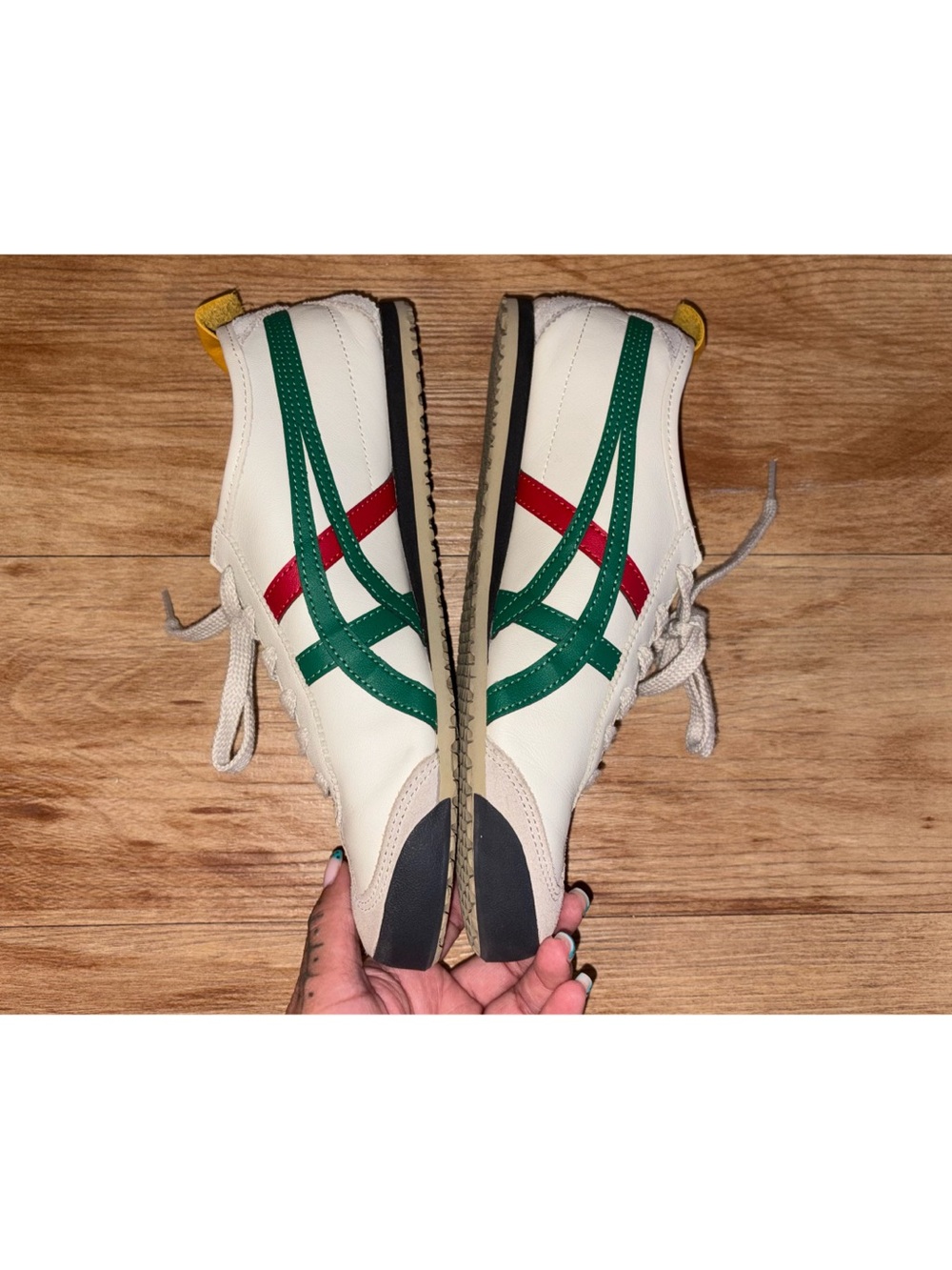 Onitsuka Tiger MEXICO 66 Beige Green Red - Picture 4 of 7